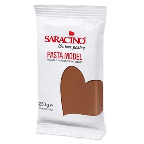 Masa cukrowa Saracino brązowa 250g lukier plastyczny do modelowania figurek